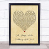Bombay Bicycle Club Eat, Sleep, Wake (Nothing But You) Vintage Heart Song Lyric Print