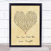 Boyce Avenue Can You Feel the Love Tonight Vintage Heart Song Lyric Print