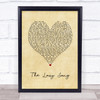 Bruno Mars The Lazy Song Vintage Heart Song Lyric Print