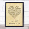 Bryan Adams You're Still Beautiful To Me Vintage Heart Song Lyric Print