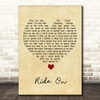 Christy Moore Ride On Vintage Heart Song Lyric Print