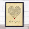 Declan McKenna Humongous Vintage Heart Song Lyric Print