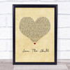 Alastair McDonald Sam The Skull Vintage Heart Song Lyric Print