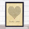 Dixie Chicks Travelin' Soldier Vintage Heart Song Lyric Print