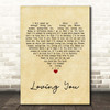 Elvis Presley Loving You Vintage Heart Song Lyric Print