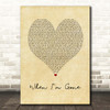 Eminem When I'm Gone Vintage Heart Song Lyric Print