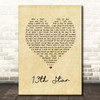 Fish 13th Star Vintage Heart Song Lyric Print