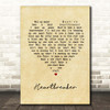 Free Heartbreaker Vintage Heart Song Lyric Print