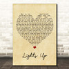 Harry Styles Lights Up Vintage Heart Song Lyric Print