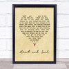 Hoagy Carmichael Heart and Soul Vintage Heart Song Lyric Print