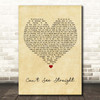 Jamie Lawson Can't See Straight Vintage Heart Song Lyric Print