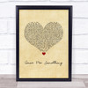 Jess Glynne Gave Me Something Vintage Heart Song Lyric Print