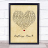 John Parr Restless Heart Vintage Heart Song Lyric Print