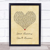 John Prine Some Humans Ain't Human Vintage Heart Song Lyric Print