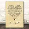 Keith Urban, Be a Light Vintage Heart Song Lyric Print