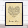 Kenny Loggins Danger Zone Vintage Heart Song Lyric Print