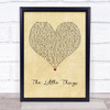 Keywest The Little Things Vintage Heart Song Lyric Print