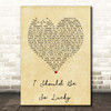 Kylie Minogue I Should Be So Lucky Vintage Heart Song Lyric Print