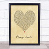 Lionel Richie Penny Lover Vintage Heart Song Lyric Print