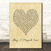 Lisa Loeb Stay (I Missed You) Vintage Heart Song Lyric Print