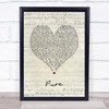 Luke Sital-Singh Pure Vintage Heart Song Lyric Print