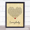 Mac Miller Everybody Vintage Heart Song Lyric Print
