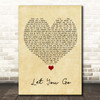 Machine Gun Kelly Let You Go Vintage Heart Song Lyric Print