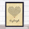 Marillion Kayleigh Vintage Heart Song Lyric Print