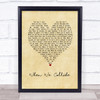 Matt Cardle When We Collide Vintage Heart Song Lyric Print