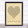 MC Hammer U Can't Touch This Vintage Heart Song Lyric Print
