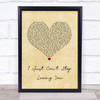 Michael Jackson I Just Can't Stop Loving You Vintage Heart Song Lyric Print