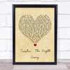 Sam Cooke Twistin' The Night Away Vintage Heart Song Lyric Wall Art Print