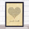 Bear's Den Laurel Wreath Vintage Heart Song Lyric Wall Art Print