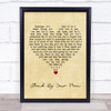 Tammy Wynette Stand By Your Man Vintage Heart Song Lyric Wall Art Print