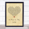 Taylor Swift A Place In This World Vintage Heart Song Lyric Wall Art Print