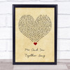 The 1975 Me And You Together Song Vintage Heart Song Lyric Wall Art Print