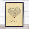 The Commitments Mustang Sally Vintage Heart Song Lyric Wall Art Print