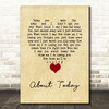 The National About Today Vintage Heart Song Lyric Wall Art Print