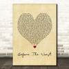 The Script Before The Worst Vintage Heart Song Lyric Wall Art Print