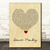 Tones And I Dance Monkey Vintage Heart Song Lyric Wall Art Print