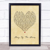 Wah Mighty Story Of The Blues Vintage Heart Song Lyric Wall Art Print
