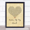 Westlife Queen Of My Heart Vintage Heart Song Lyric Wall Art Print