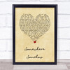 Wet Wet Wet Somewhere Somehow Vintage Heart Song Lyric Wall Art Print