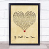 Bob Dylan If Not For You Vintage Heart Song Lyric Wall Art Print