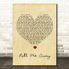 Bob Seger Roll Me Away Vintage Heart Song Lyric Wall Art Print