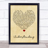 Bob Seger Understanding Vintage Heart Song Lyric Wall Art Print