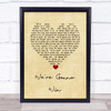 Bryan Adams We're Gonna Win Vintage Heart Song Lyric Wall Art Print
