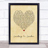 3 Doors Down Landing In London Vintage Heart Song Lyric Wall Art Print