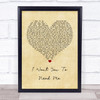Celine Dion I Want You To Need Me Vintage Heart Song Lyric Wall Art Print