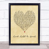 Chicago Hard Habit to Break Vintage Heart Song Lyric Wall Art Print